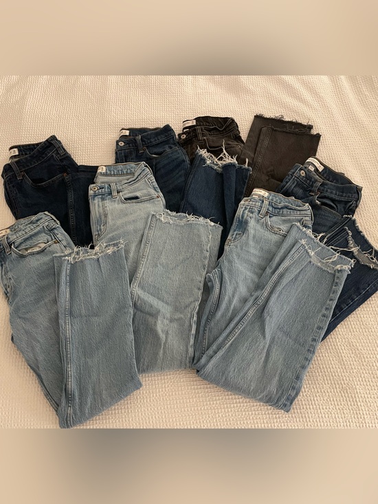 Abercrombie & Fitch Denim - Bundle of 7 Pairs of Abercrombie Curve Love Jeans, Size 25-26